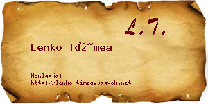 Lenko Tímea névjegykártya